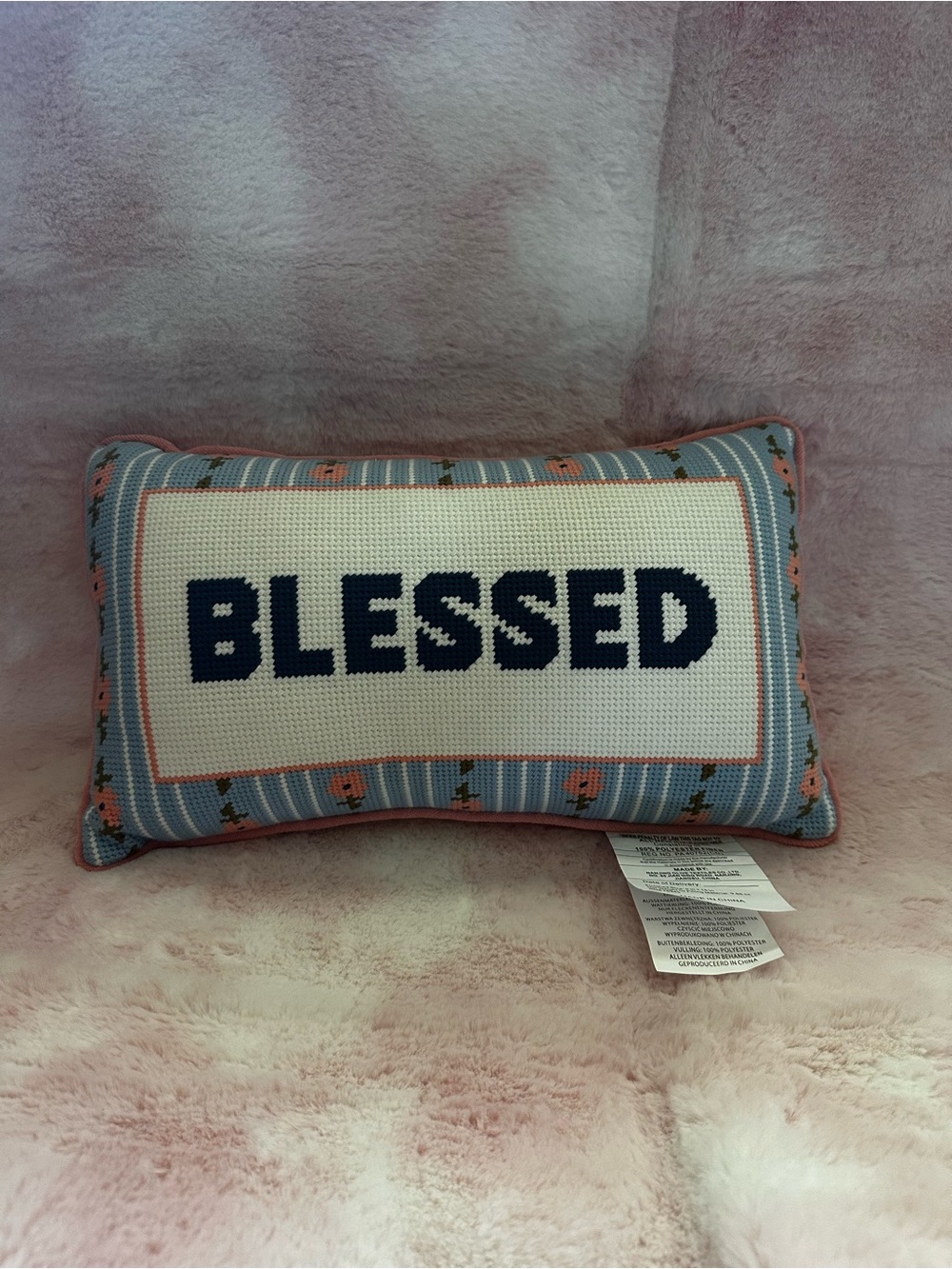 Blessed - Cupcakes and Cashmere
Needlepoint Decorative Pillow NWT